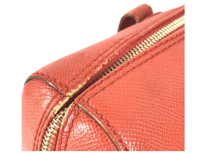 Borsa Boston in pelle arancione vintage Chanel - vista 10