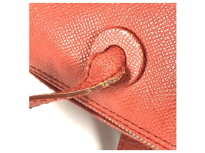 Borsa Boston in pelle arancione vintage Chanel - vista 11