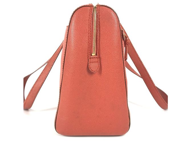 Borsa Boston in pelle arancione vintage Chanel - vista 4