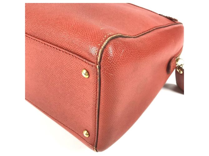 Borsa Boston in pelle arancione vintage Chanel - vista 6