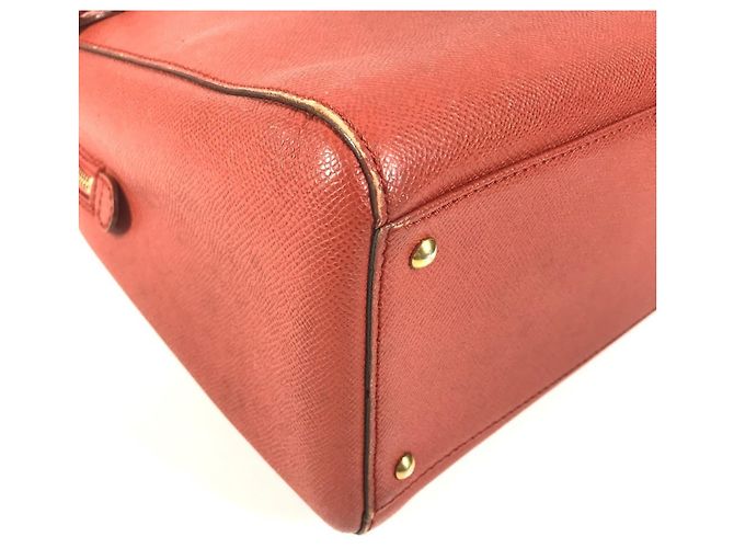 Borsa Boston in pelle arancione vintage Chanel - vista 7