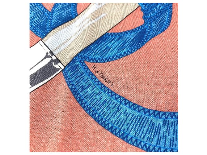 Sciarpa/Scialle Hermès Pellier Carré Jean 140 Multicolore - vista 6
