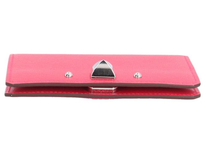 Tarjetero Medor de Hermès en Cuero de Cabra Rosa - vista 4