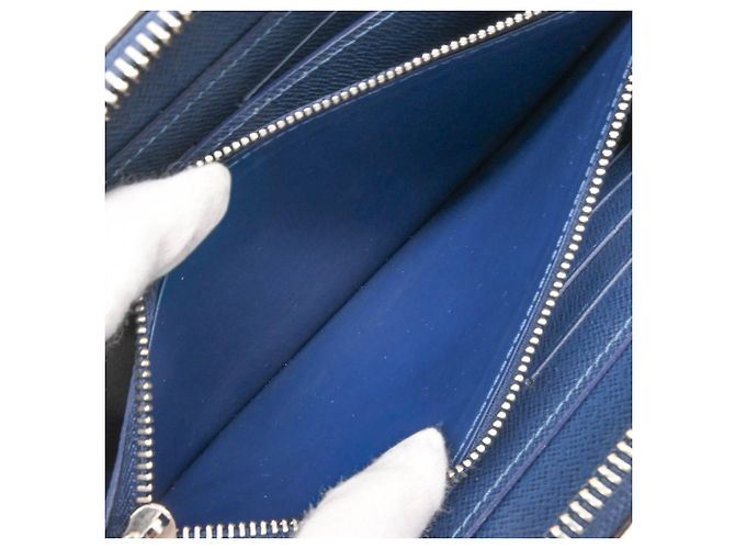 Zippy Louis Vuitton Taiga Long Wallet Navy blue - view 13