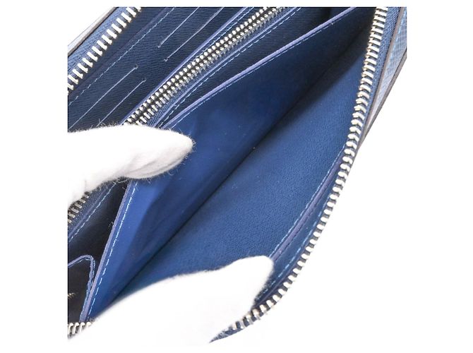 Zippy Louis Vuitton Taiga Long Wallet Navy blue - view 14