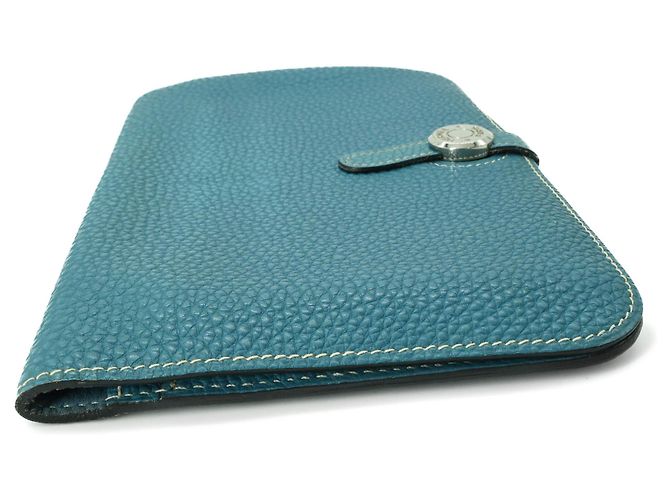 Cartera Larga Dogon Duo GM de Hermès en Jean Azul - vista 5