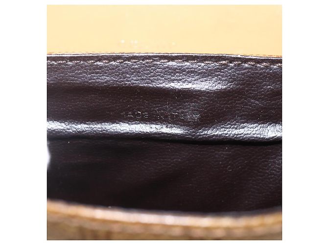 Céline Borsa a Spalla in Tela Macadam CELINE PVC Beige Oro Auth 161609 D'oro - vista 12