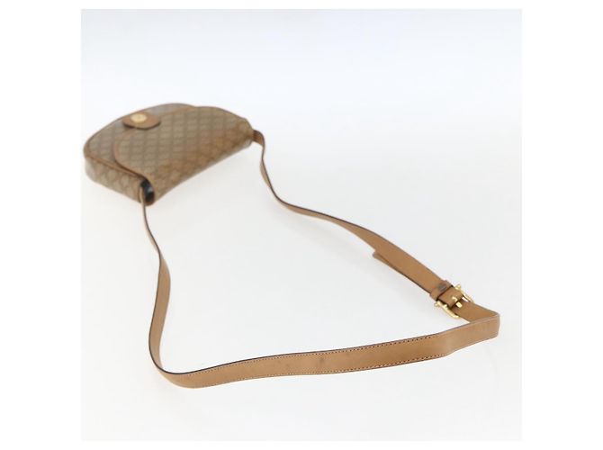 Céline Borsa a Spalla in Tela Macadam CELINE PVC Beige Oro Auth 161609 D'oro - vista 7