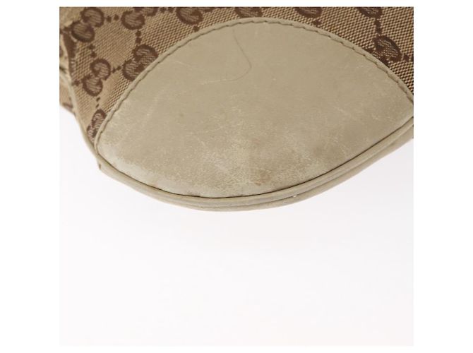 Borsa a Spalla Gucci GG Canvas Web Sherry Line Beige Oro 257065 Auth 160488 D'oro - vista 16
