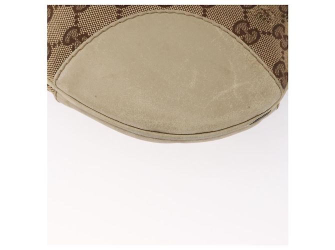 Borsa a Spalla Gucci GG Canvas Web Sherry Line Beige Oro 257065 Auth 160488 D'oro - vista 17