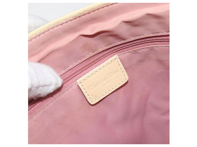 Christian Dior Trotter Canvas Tote Bag PVC Rosa Silber Authentisch hk3319 - Ansicht 19