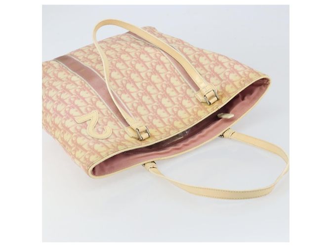 Christian Dior Trotter Canvas Tote Bag PVC Rosa Silber Authentisch hk3319 - Ansicht 6