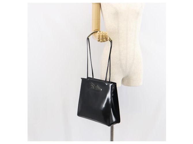 Salvatore Ferragamo Tote Bag Emaille Schwarz Auth 161124 - vista 19