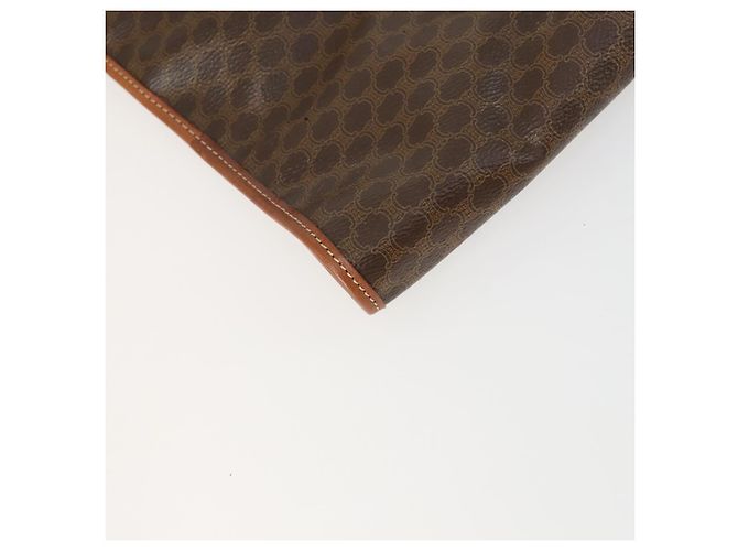 Céline Funda para prendas de lona Macadam CELINE en cuero PVC marrón Auth gh1467 Castaño - vista 16