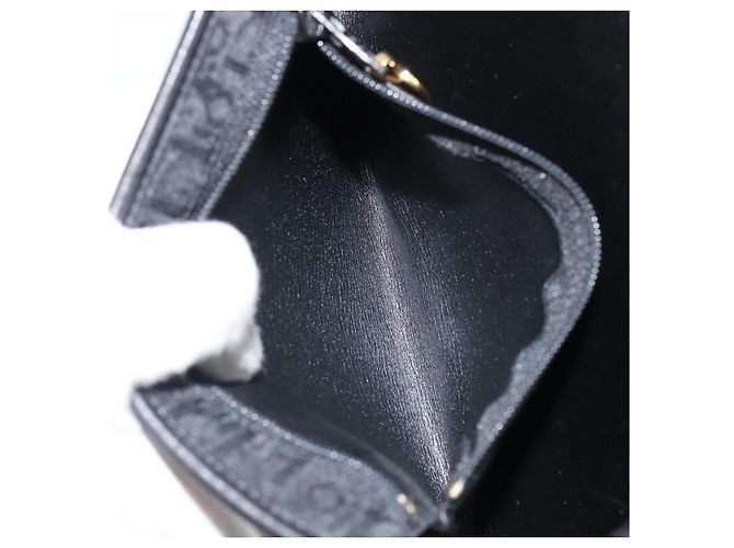 Borsa a spalla in tela Trotter Christian Dior nera e oro Auth 160947 Nero D'oro - vista 12