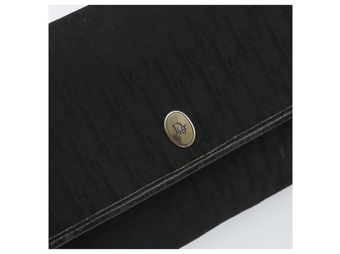 Borsa a spalla in tela Trotter Christian Dior nera e oro Auth 160947 Nero D'oro - vista 17