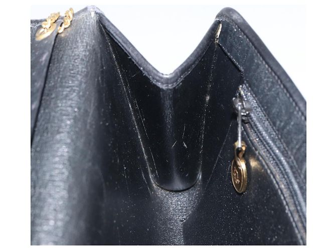 Borsa a spalla in tela Trotter Christian Dior nera e oro Auth 160947 Nero D'oro - vista 19
