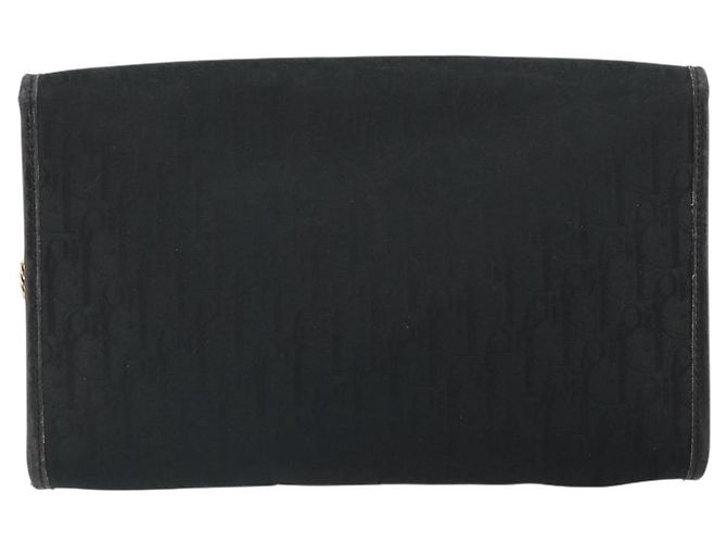 Borsa a spalla in tela Trotter Christian Dior nera e oro Auth 160947 Nero D'oro - vista 2