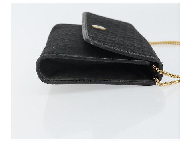 Borsa a spalla in tela Trotter Christian Dior nera e oro Auth 160947 Nero D'oro - vista 3