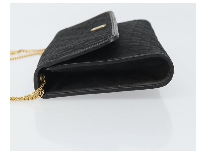 Borsa a spalla in tela Trotter Christian Dior nera e oro Auth 160947 Nero D'oro - vista 4