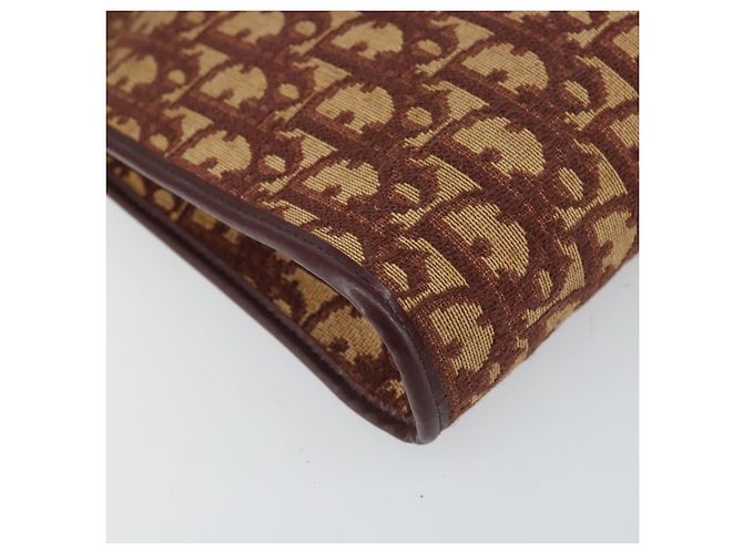 Borsa a Spalla in Tela Trotter Christian Dior Rossa Oro Auth 160953 Rosso D'oro - vista 14
