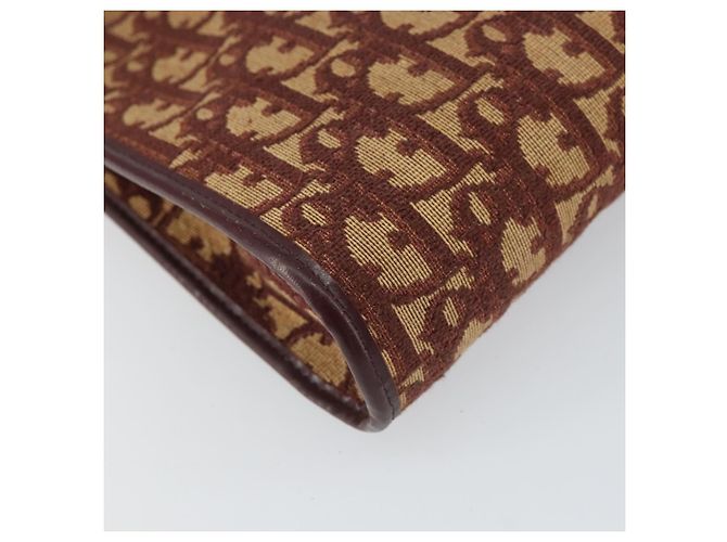 Borsa a Spalla in Tela Trotter Christian Dior Rossa Oro Auth 160953 Rosso D'oro - vista 16