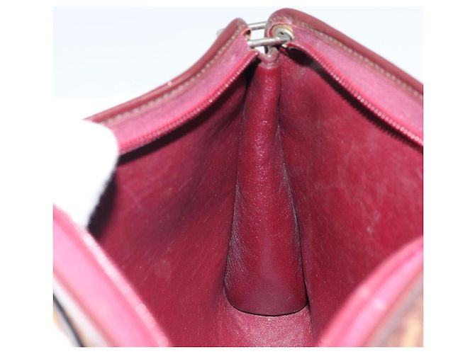 Borsa a Spalla in Tela Trotter Christian Dior Rossa Oro Auth 160953 Rosso D'oro - vista 19