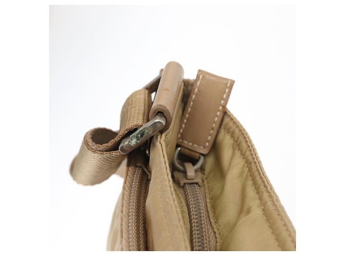 Borsa a Spalla PRADA Nylon Beige Argento Autentica 160510 - vista 10
