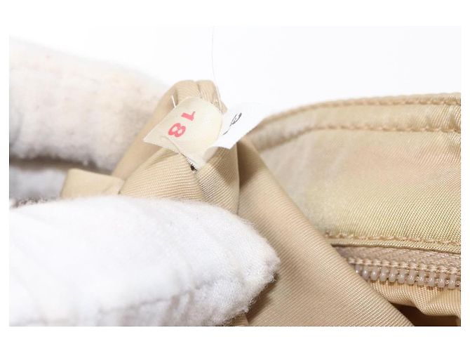 Borsa a Spalla PRADA Nylon Beige Argento Autentica 160510 - vista 12