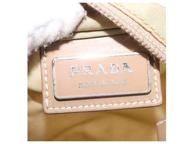 Borsa a Spalla PRADA Nylon Beige Argento Autentica 160510 - vista 19
