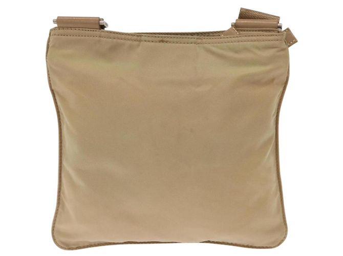 Borsa a Spalla PRADA Nylon Beige Argento Autentica 160510 - vista 2