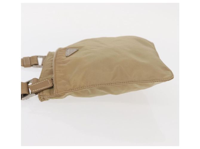 Borsa a Spalla PRADA Nylon Beige Argento Autentica 160510 - vista 4