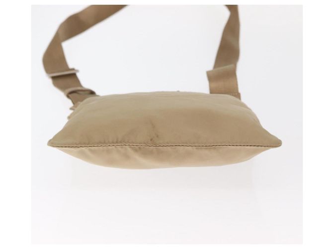 Borsa a Spalla PRADA Nylon Beige Argento Autentica 160510 - vista 5