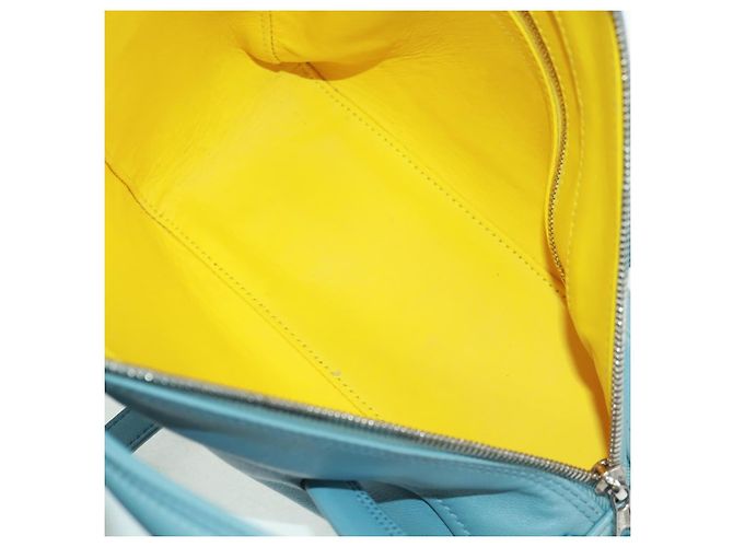 Balenciaga Borsa a mano Triangle S in pelle 2 in 1 blu chiaro argento 476975 Auth 161230 - vista 11