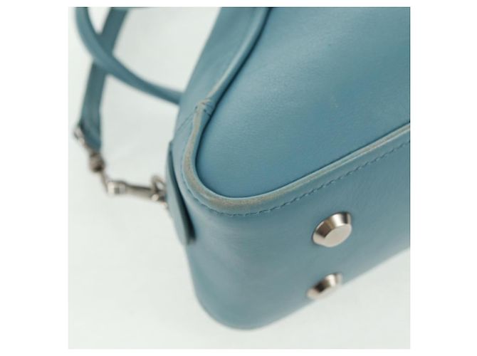 Balenciaga Borsa a mano Triangle S in pelle 2 in 1 blu chiaro argento 476975 Auth 161230 - vista 15