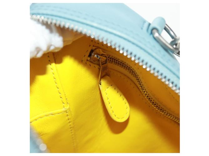 Balenciaga Borsa a mano Triangle S in pelle 2 in 1 blu chiaro argento 476975 Auth 161230 - vista 22