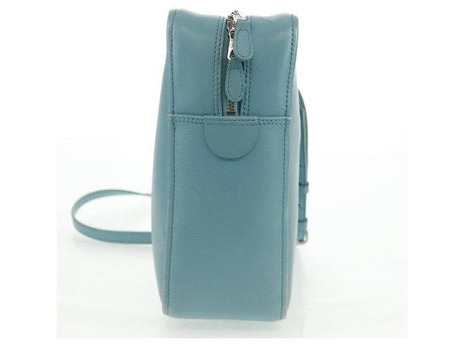Balenciaga Borsa a mano Triangle S in pelle 2 in 1 blu chiaro argento 476975 Auth 161230 - vista 4