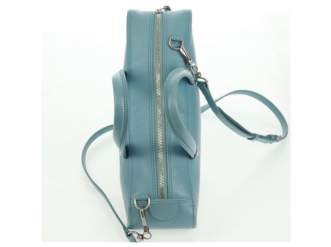 Balenciaga Borsa a mano Triangle S in pelle 2 in 1 blu chiaro argento 476975 Auth 161230 - vista 5