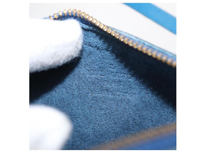 LOUIS VUITTON Epi Soufflot Tasche Blau LV Auth 158625 - Ansicht 18