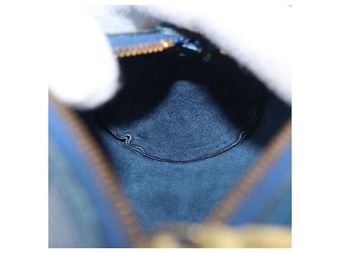 LOUIS VUITTON Epi Soufflot Tasche Blau LV Auth 158625 - Ansicht 19