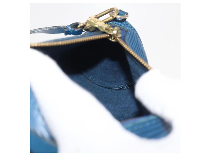 LOUIS VUITTON Epi Soufflot Tasche Blau LV Auth 158625 - Ansicht 20