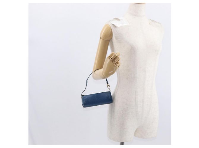 LOUIS VUITTON Epi Soufflot Tasche Blau LV Auth 158625 - Ansicht 21