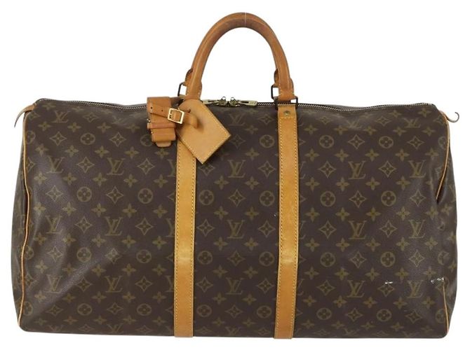 LOUIS VUITTON Borsa Boston Monogram Keepall 55 M41424 LV Auth 159392 Monogramma - vista 13
