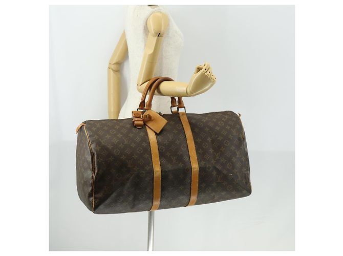 LOUIS VUITTON Borsa Boston Monogram Keepall 55 M41424 LV Auth 159392 Monogramma - vista 22