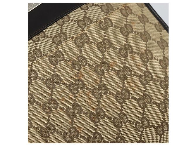 Borsa a Spalla GG Canvas Gucci Beige Argento 019 0348 Auth 161082 - vista 10