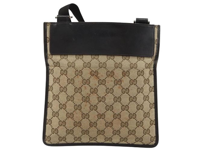 Borsa a Spalla GG Canvas Gucci Beige Argento 019 0348 Auth 161082 - vista 2
