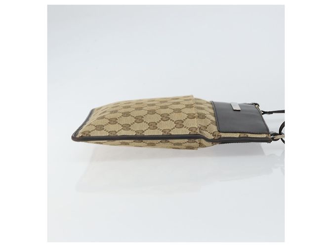 Borsa a Spalla GG Canvas Gucci Beige Argento 019 0348 Auth 161082 - vista 3