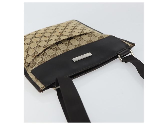 Borsa a Spalla GG Canvas Gucci Beige Argento 019 0348 Auth 161082 - vista 6