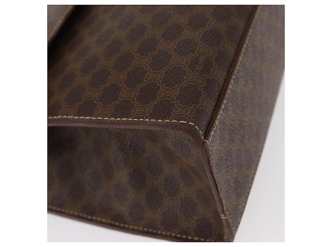 Céline Borsa a Spalla in Tela Macadam CELINE in Pelle PVC Marrone Oro Auth 161521 D'oro - vista 14