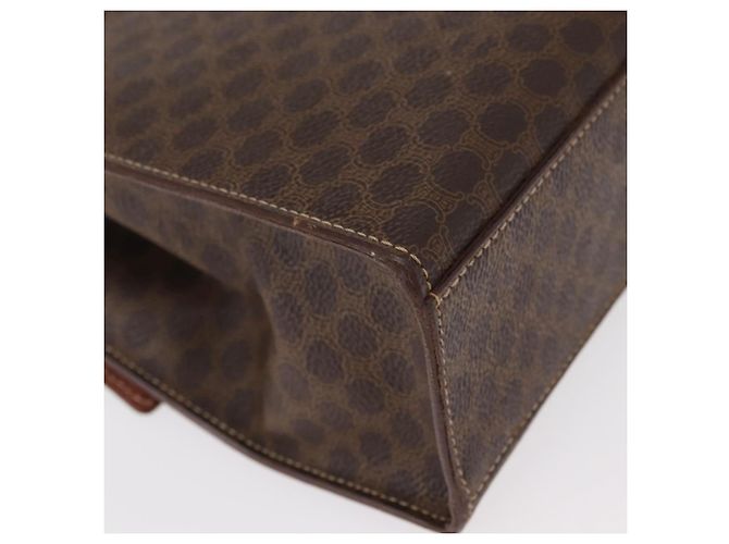Céline Borsa a Spalla in Tela Macadam CELINE in Pelle PVC Marrone Oro Auth 161521 D'oro - vista 16